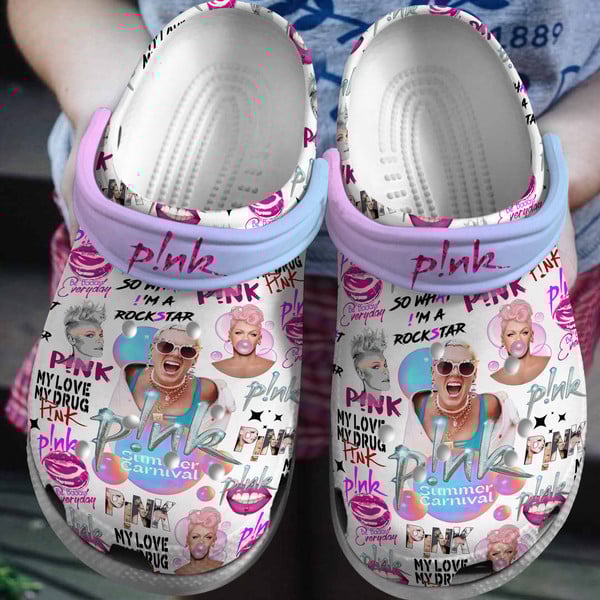 Pink Music Crocs Crocband Clogs Shoes Comfortable For Men Women and Kids