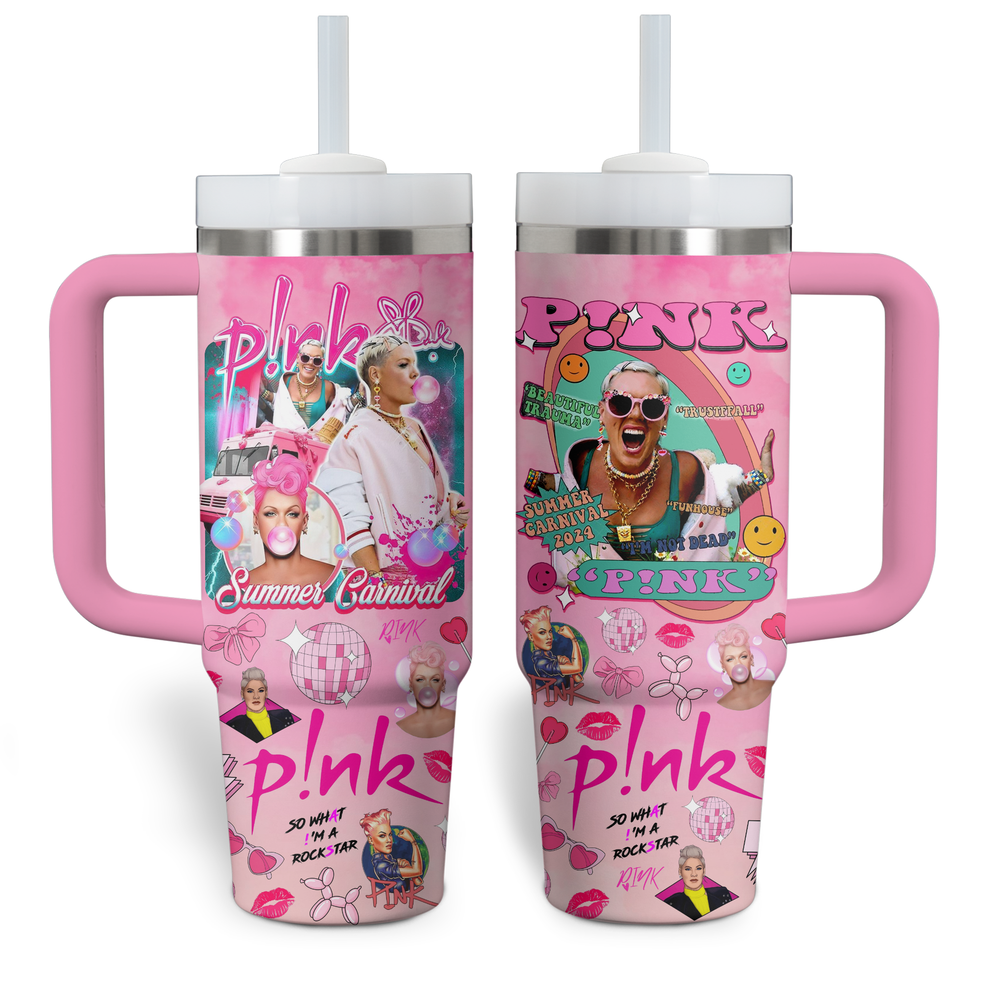Pink Music Custom Stanley Cup 40 oz 30 oz Tumbler With HandleTVC2301795