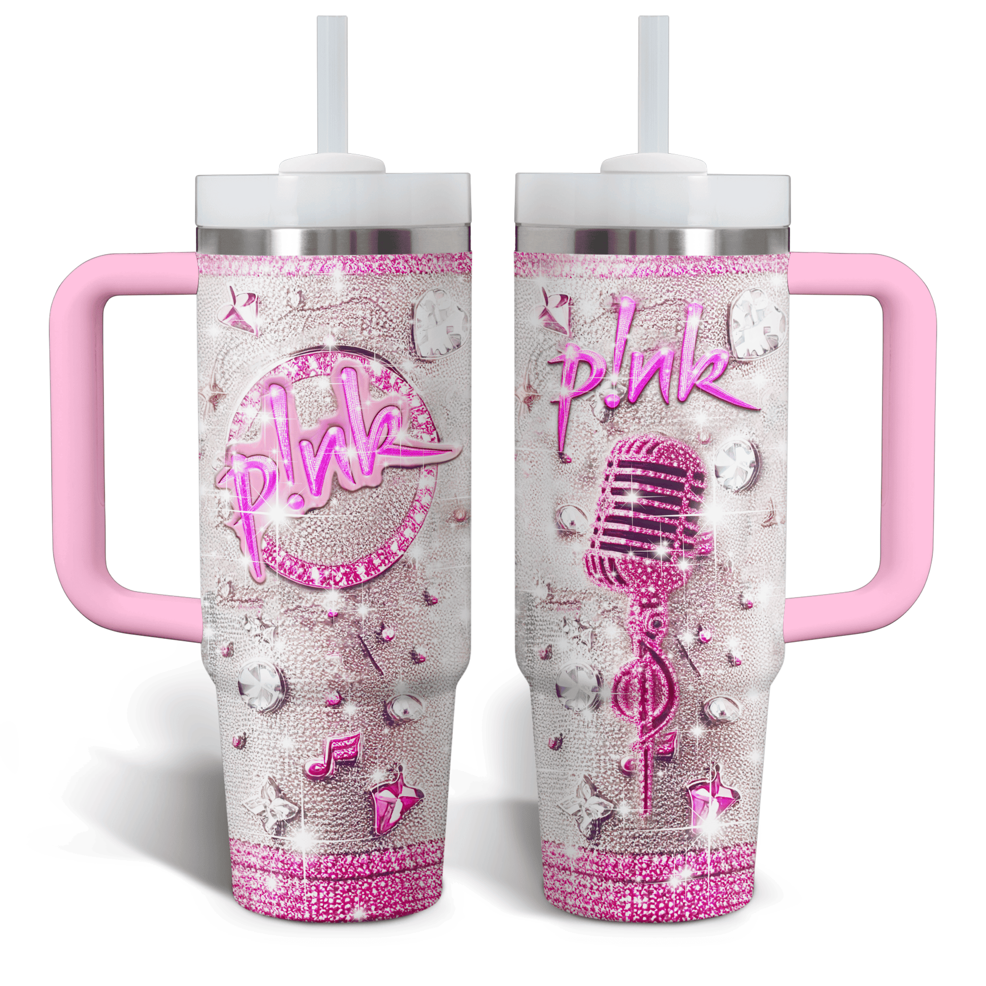 Pink Music Custom Stanley Cup 40 oz 30 oz Tumbler With HandleTVC2301798 - Image 2