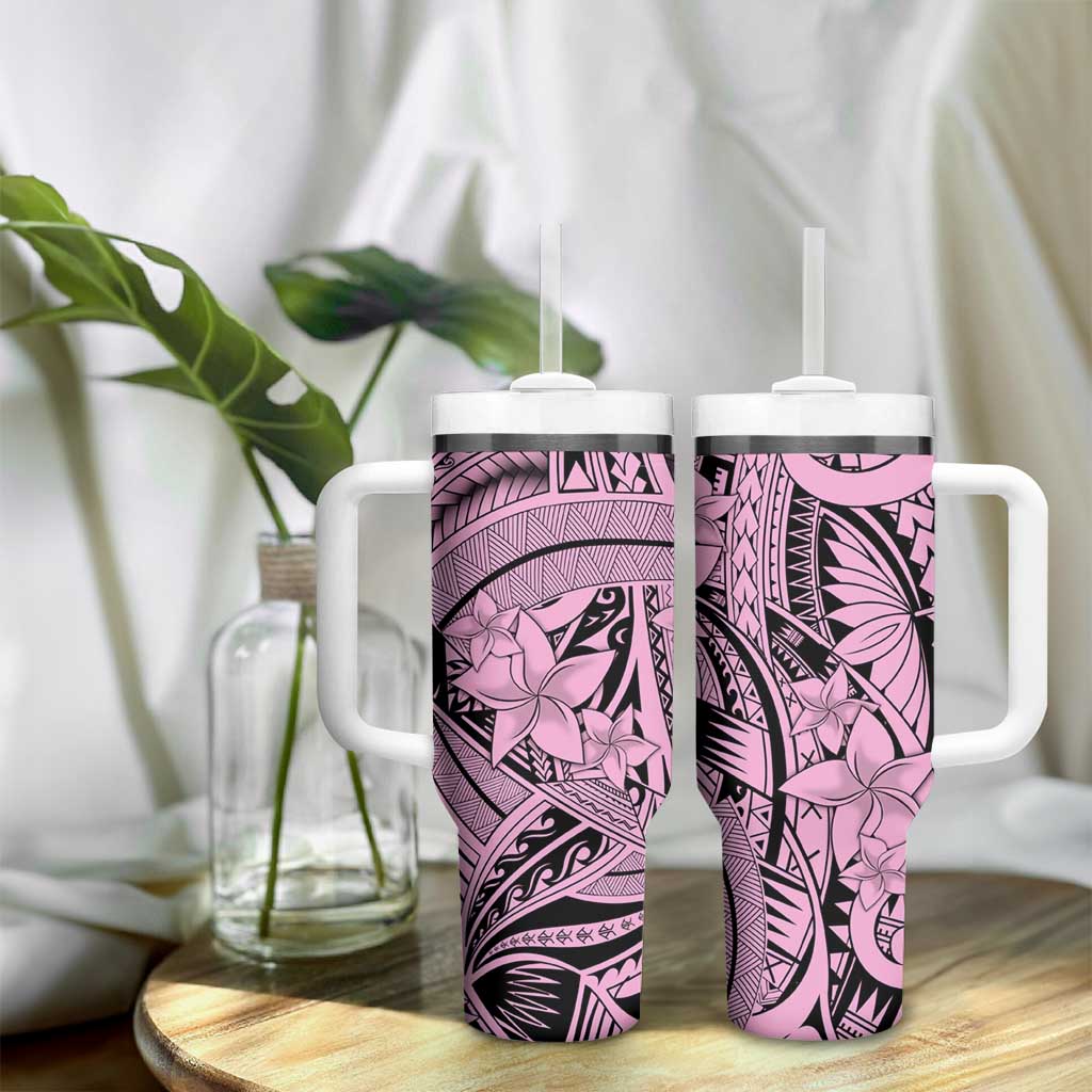 Pink Pacific Flowers Tribal Polynesian Custom Stanley Cup 40 oz 30 oz Tumbler With HandleTVC2301390 - Image 9
