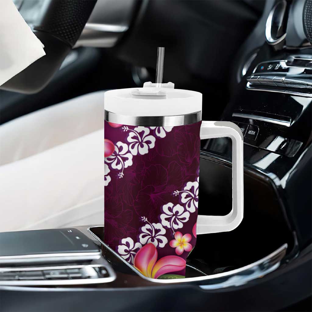 Pink Polynesia Plumeria With Hibiscus Tropical Custom Stanley Cup 40 oz 30 oz Tumbler With HandleTVC2301379 - Image 8