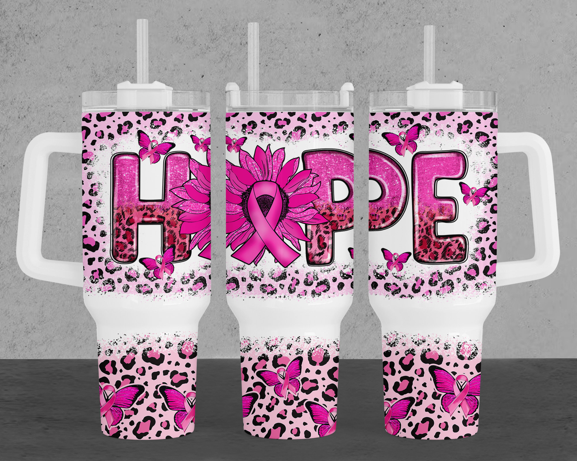 Pink Ribbon Breast Cancer Awareness Custom Stanley Cup 40 oz 30 oz Tumbler With HandleTVC2301961