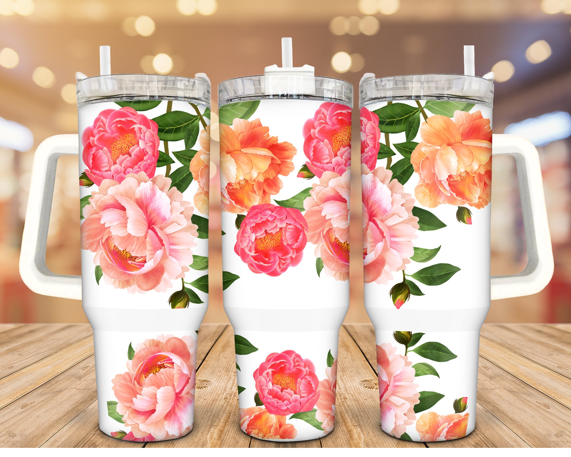Pink Roses Custom Stanley Cup 40 oz 30 oz Tumbler With HandleTVC2301938
