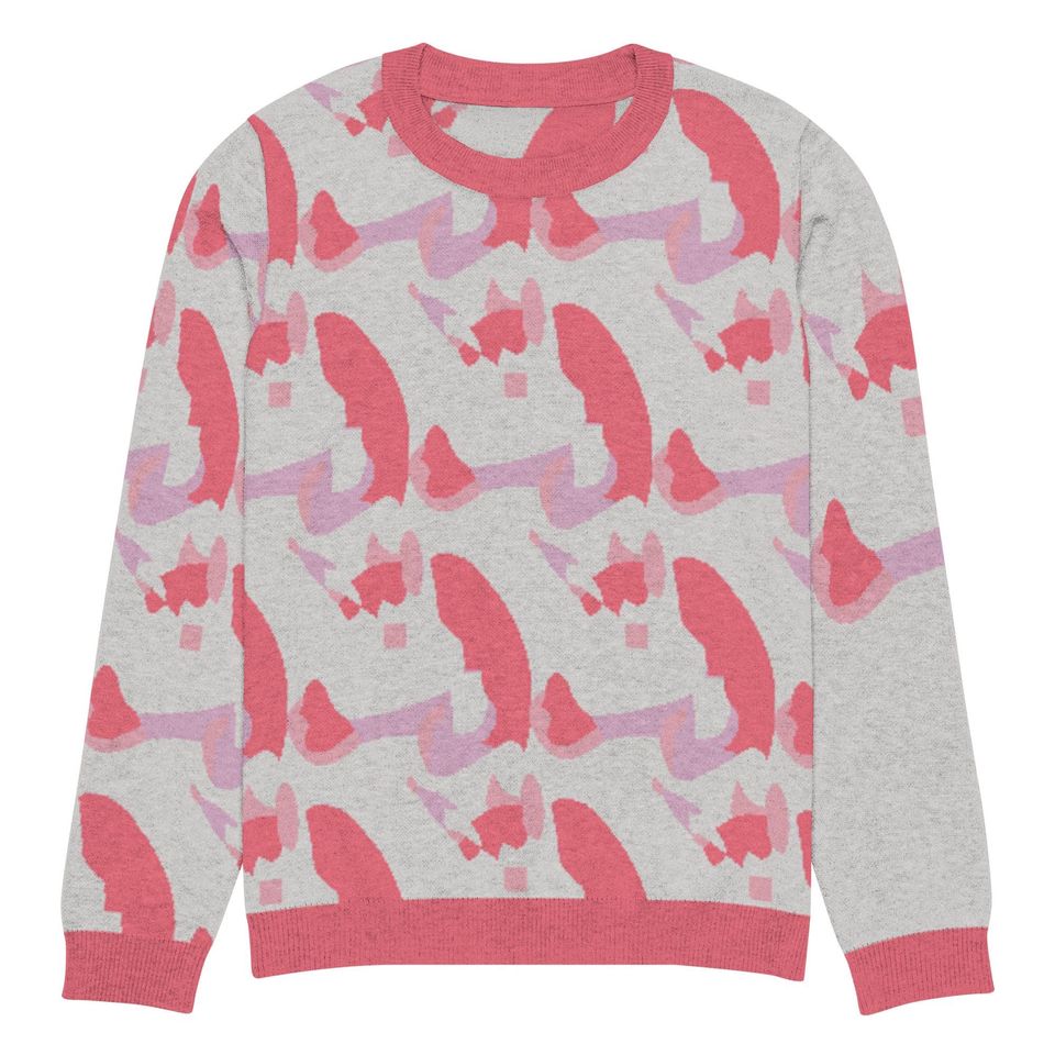 Pink Unicorn Knitted crew neck sweater