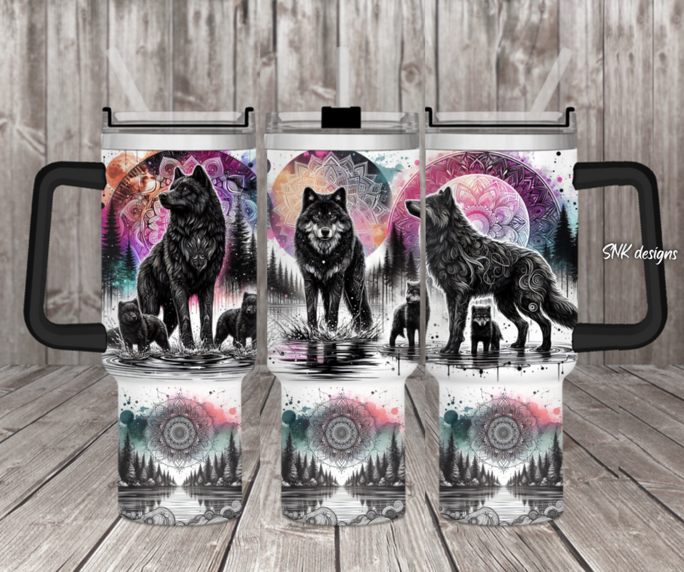 Pink Wolf Custom Stanley Cup 40 oz 30 oz Tumbler With HandleTVC2301705