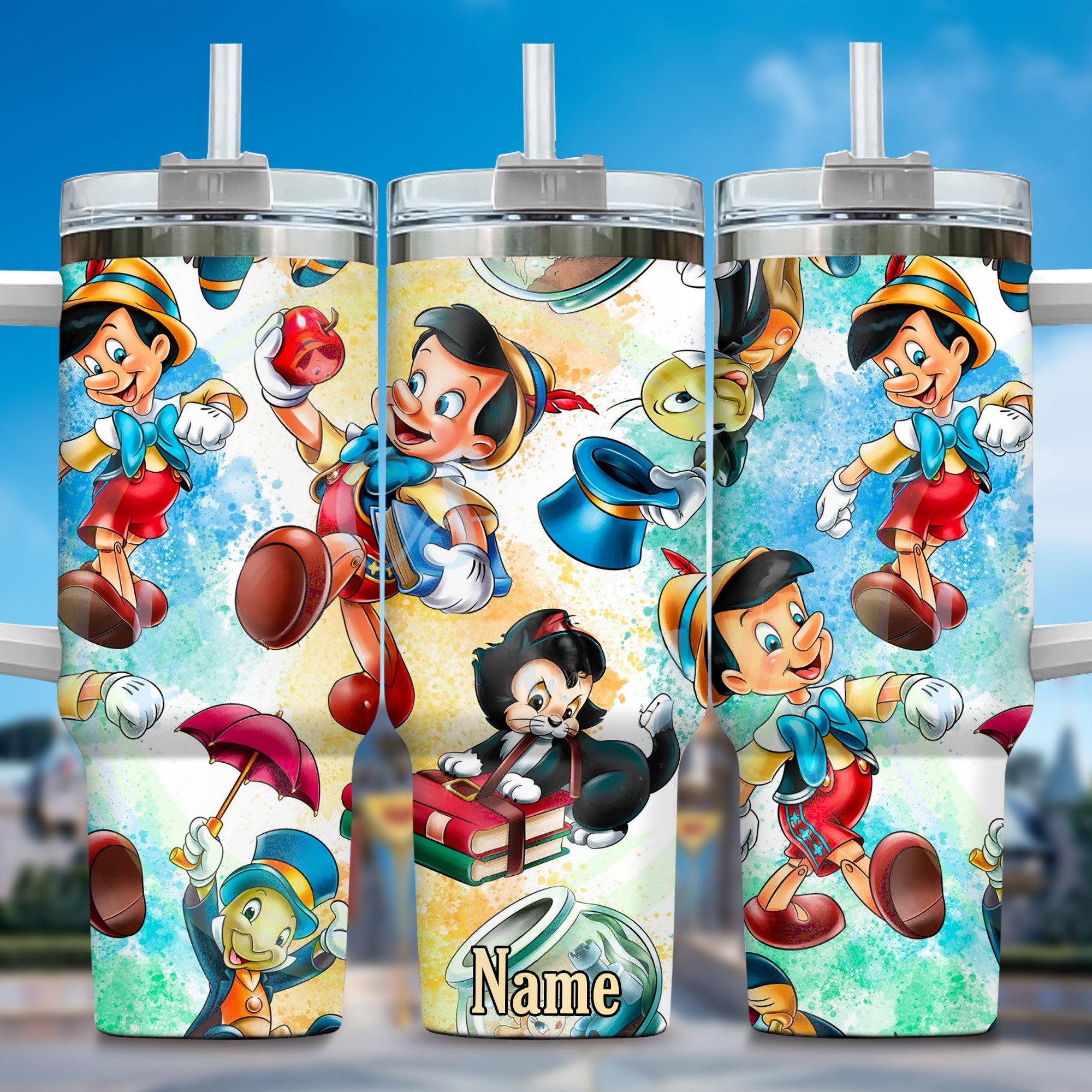 Pinocchio Cartoon Custom Stanley Cup 40 oz 30 oz Tumbler With HandleTVC2301361