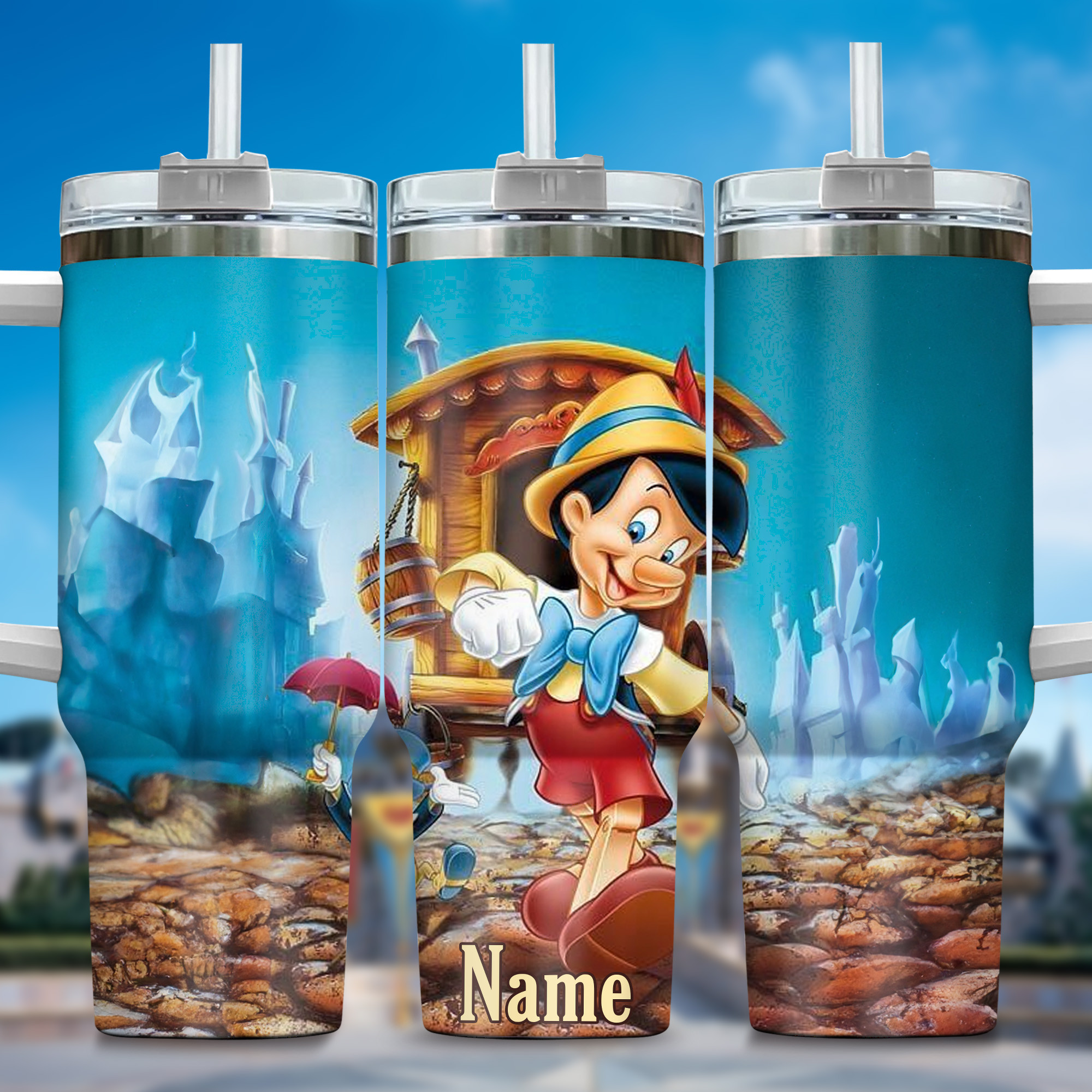 Pinocchio Cartoon Custom Stanley Cup 40 oz 30 oz Tumbler With HandleTVC2301361