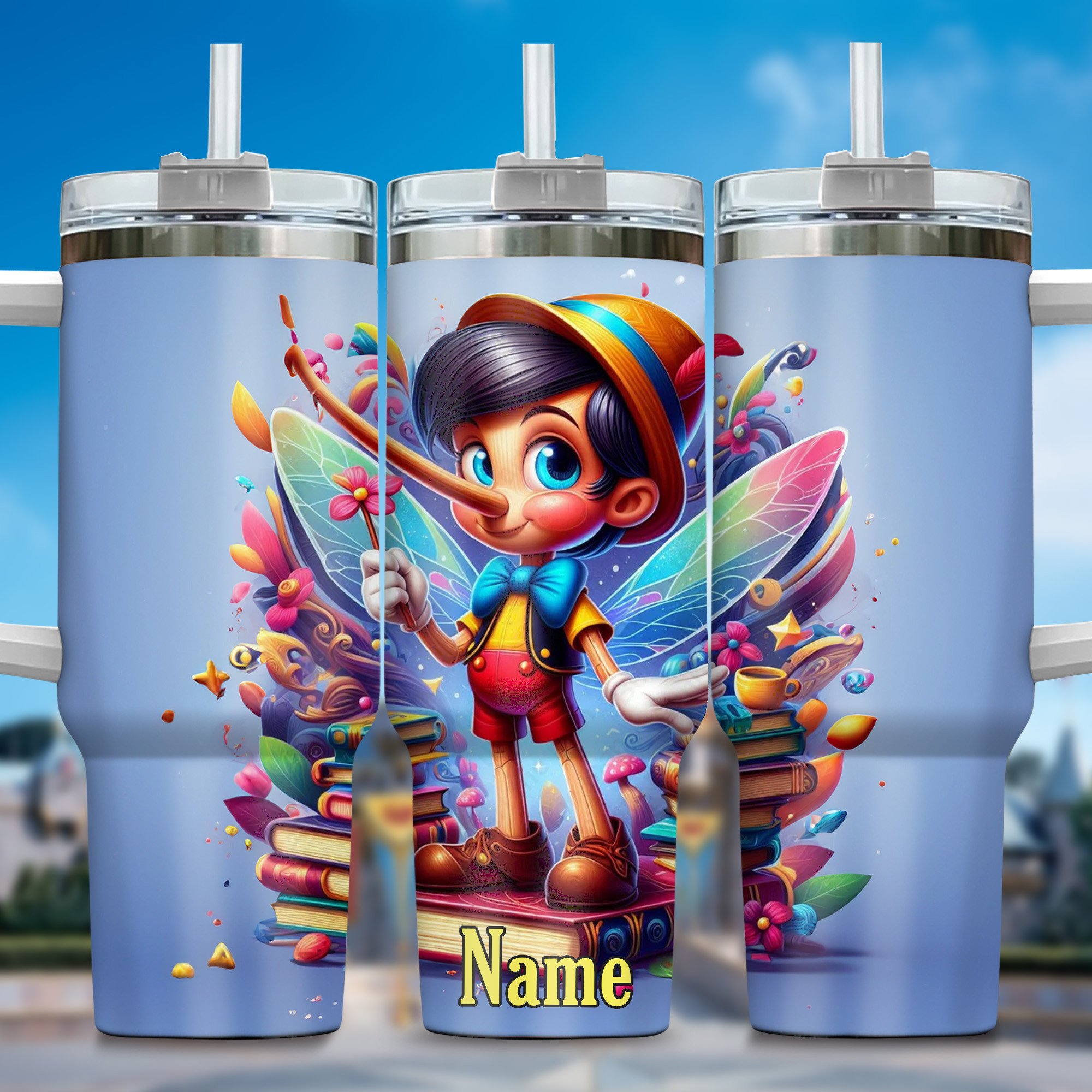 Pinocchio Cartoon Custom Stanley Cup 40 oz 30 oz Tumbler With HandleTVC2301361