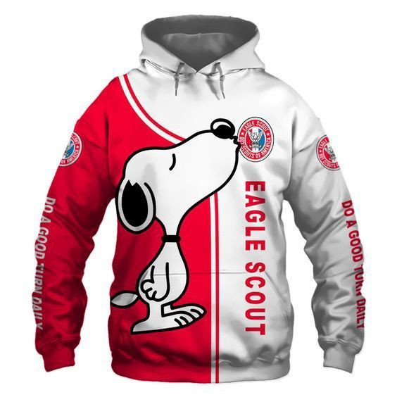 Piperstars Snoopy Eagle Scouts 3D All Over Print Hoodie, Zip Hoodie