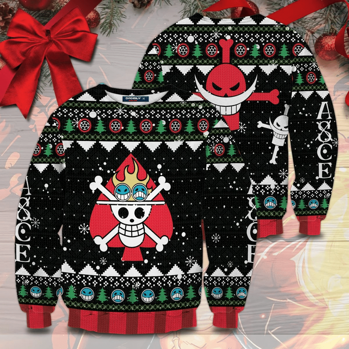 Pirate Ace Ugly Christmas Sweater Adult 3D Funny Matching for family