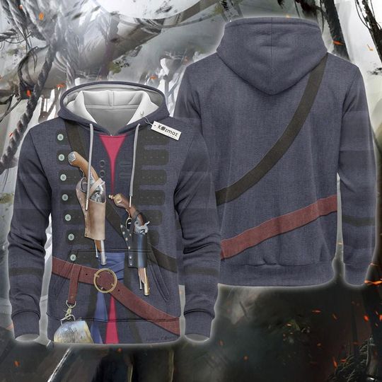 Pirate Costume 3D Full Over Print Hoodie, Buccaneer Halloween Cosplay Halloween Costume Sweatshirt - Image 4