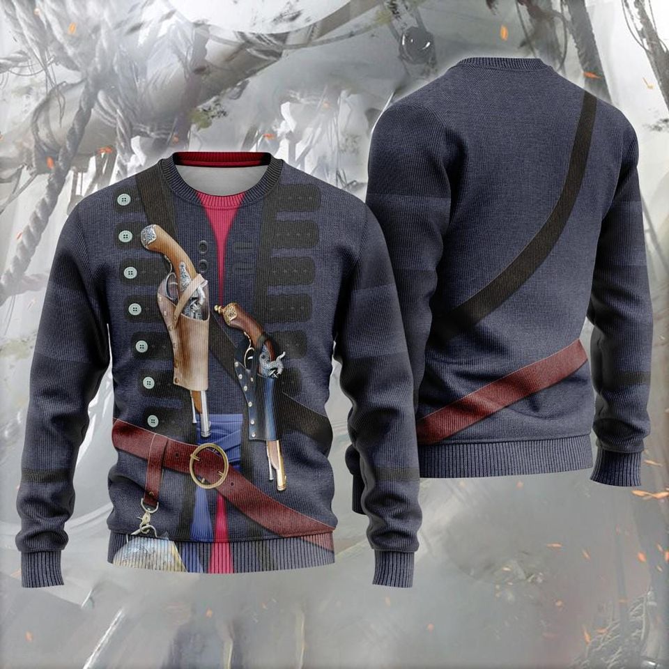 Pirate Costume 3D Full Over Print Hoodie, Buccaneer Halloween Cosplay Halloween Costume Sweatshirt