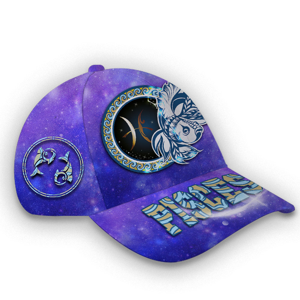 Pisces Galaxy Customized Hat Classic Cap Trucker Hats Custom Hats Gifts For Men & Women