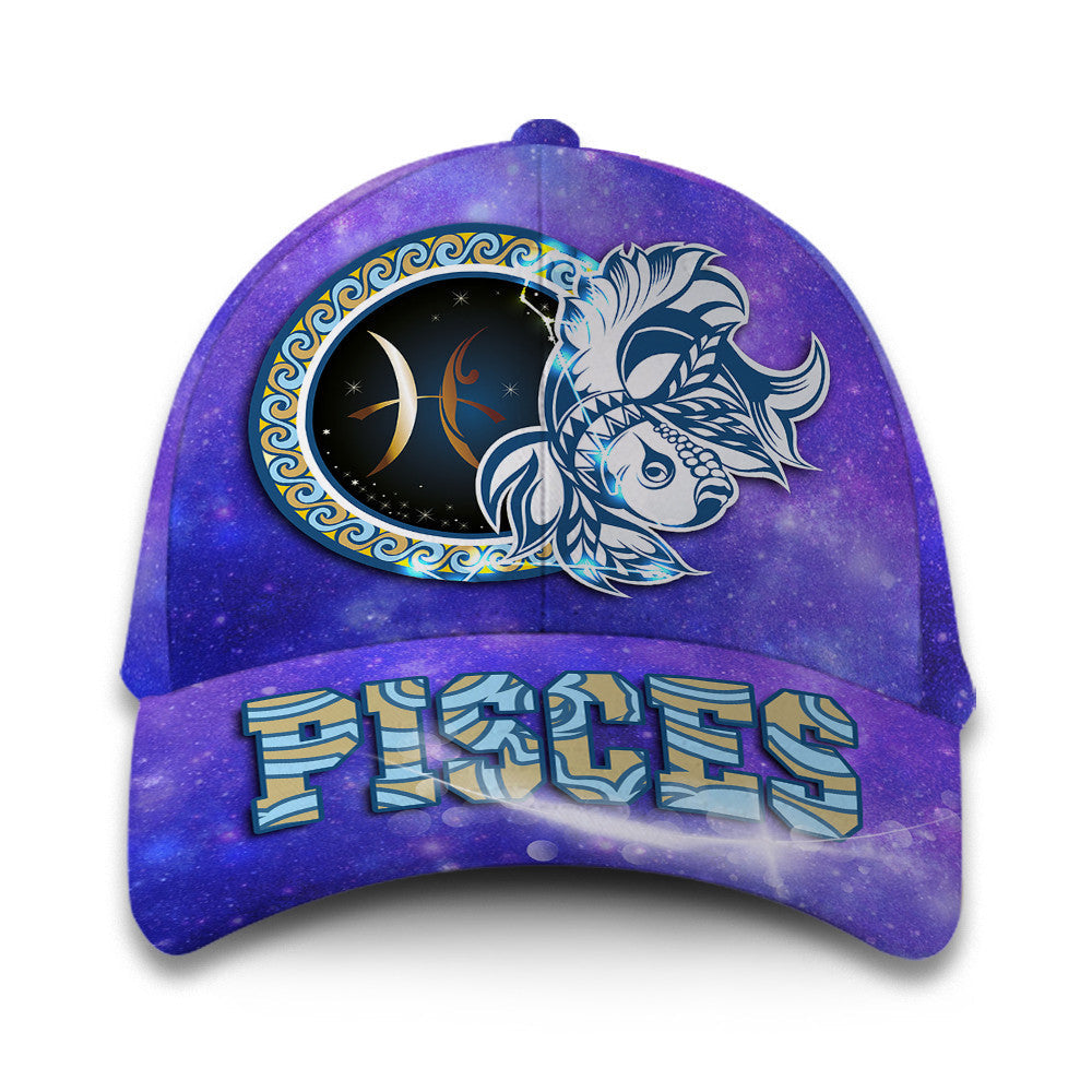 Pisces Galaxy Customized Hat Classic Cap Trucker Hats Custom Hats Gifts For Men & Women