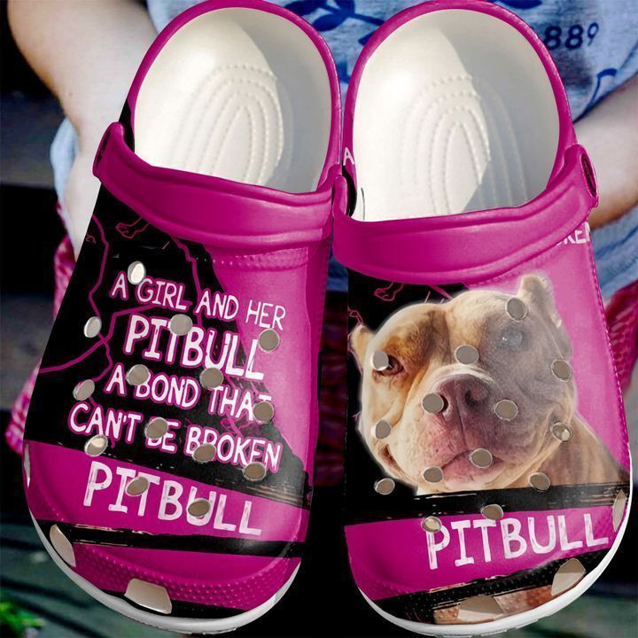 Pitbull A Girl And Her Classic Clogs Shoes