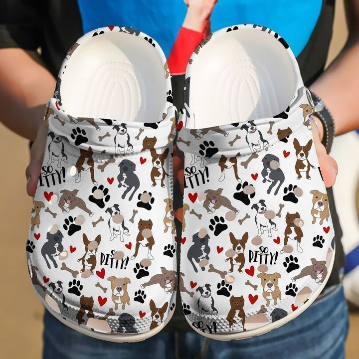 Pitbull Pattern Classic Clogs Shoes
