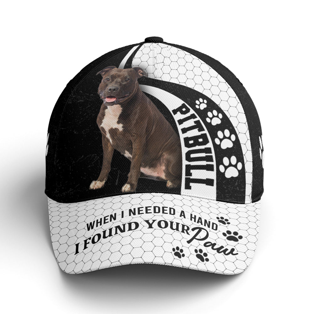 Pitbull When I Need A Hand I Found Your Pawn Baseball Cap Trucker Hats Custom Hats Gifts For Men & Women