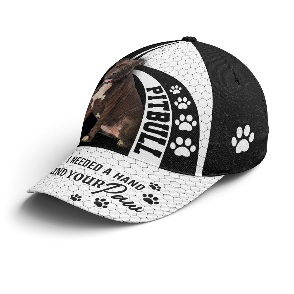 Pitbull When I Need A Hand I Found Your Pawn Baseball Cap Trucker Hats Custom Hats Gifts For Men & Women