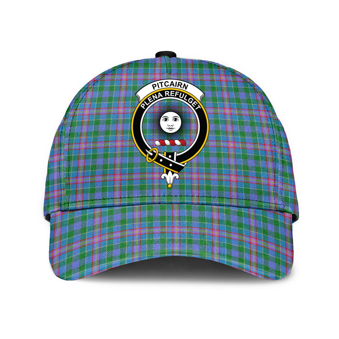 Pitcairn Hunting Tartan Baseball Cap, Tartan Plaid Cap with Family Crest K23 Trucker Hats Custom Hats Gifts For Men & Women