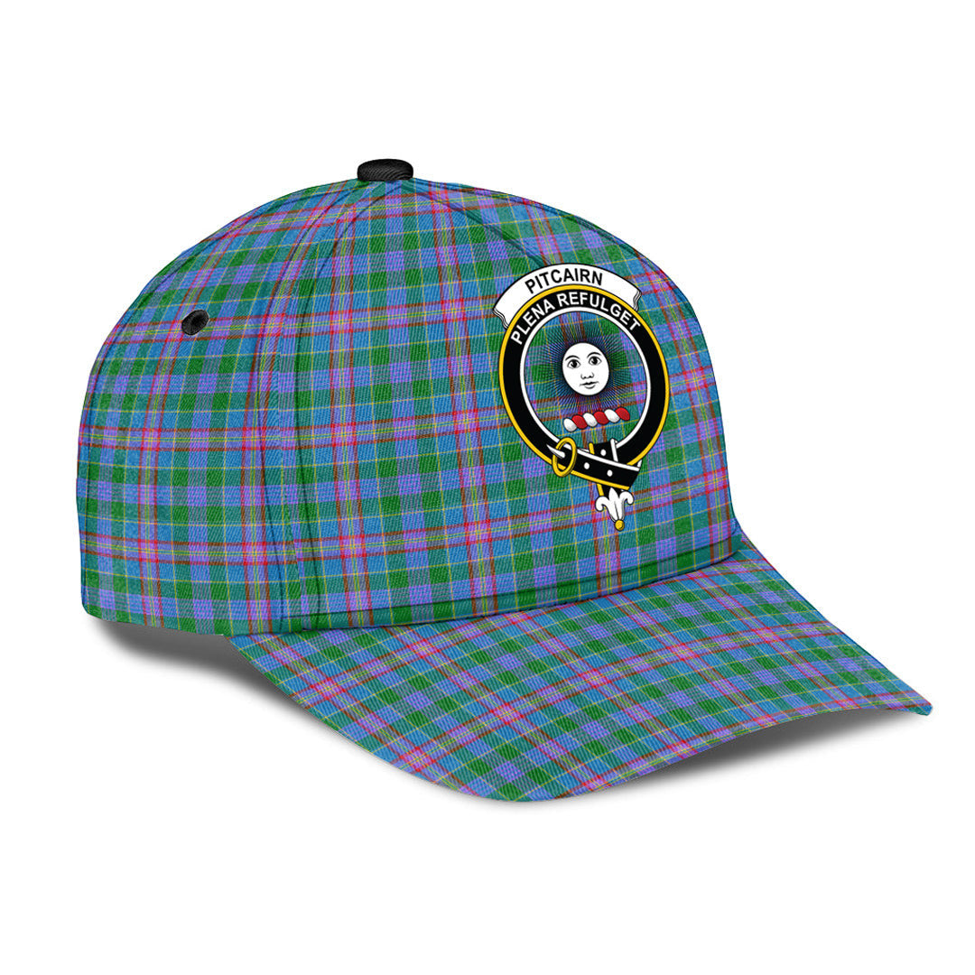Pitcairn Hunting Tartan Baseball Cap, Tartan Plaid Cap with Family Crest K23 Trucker Hats Custom Hats Gifts For Men & Women