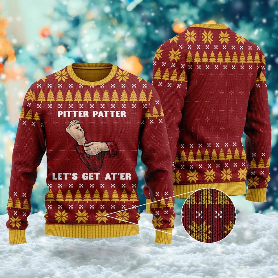 Pitter Patter Show Christmas 3D Ugly Sweater, Funny Show Xmas 3D Ugly Sweatshirt