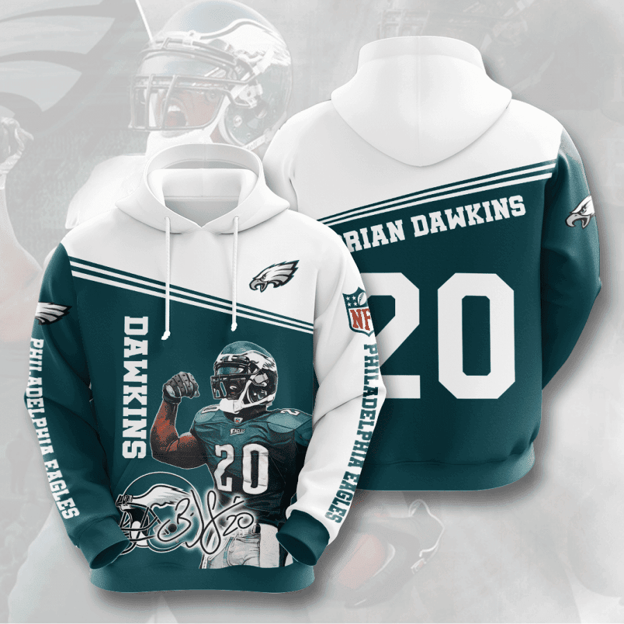 PITTSBURGH EAGLES Brian Dawkins 3D All Over Print Hoodie, Zip Hoodie