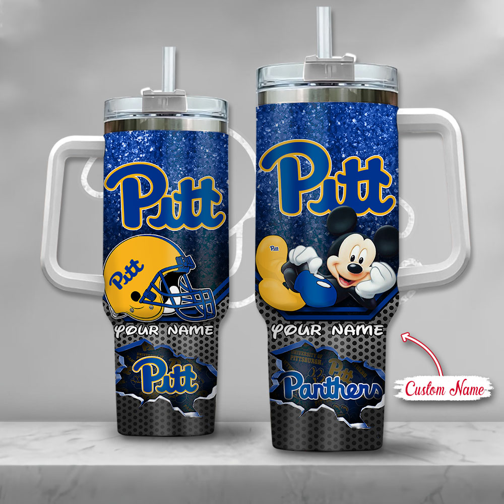 Pittsburgh Panthers NCAA Mickey Mouse Custom Stanley Cup 40 oz 30 oz Tumbler With HandleTVC230121