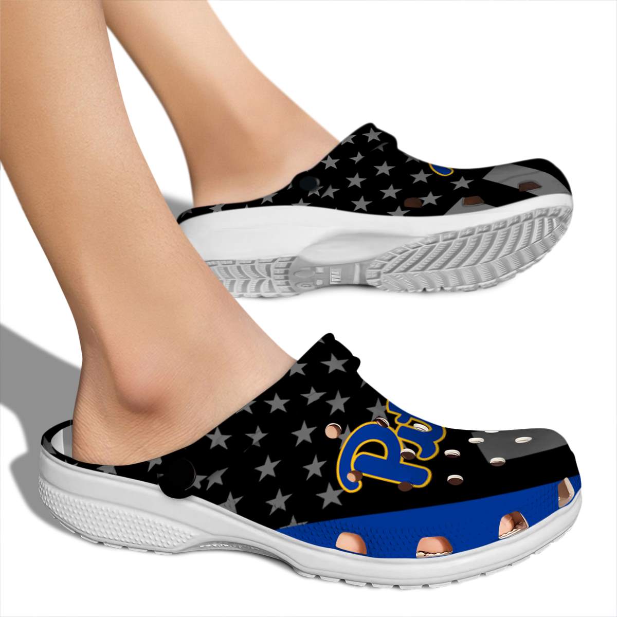 Pittsburgh Panthers NCAA Sport Crocs Crocband Clogs Shoes Comfortable For Men Women and Kids - Image 2