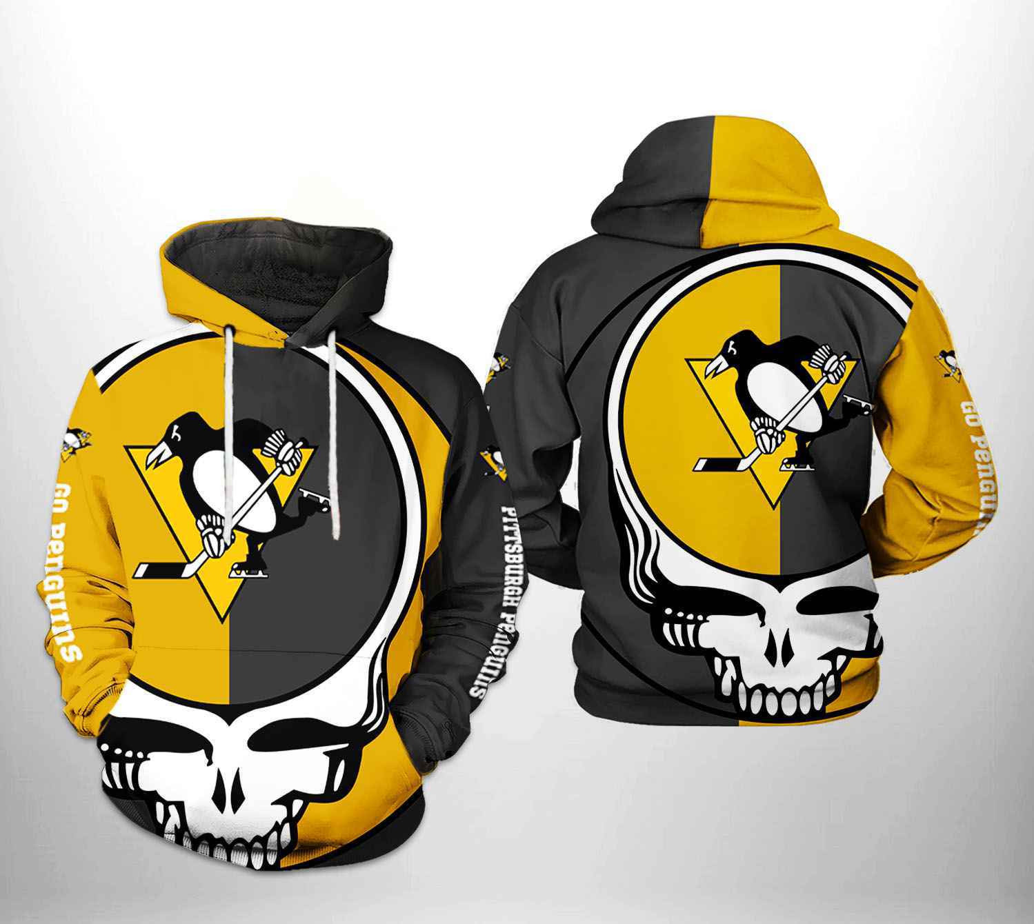 Pittsburgh Penguins NHL Grateful Dead 3D All Over Print Hoodie, Zip Hoodie