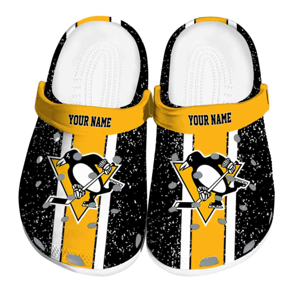 Pittsburgh Penguins NHL Sport Crocs Crocband Clogs Shoes Comfortable For Men Women and Kids