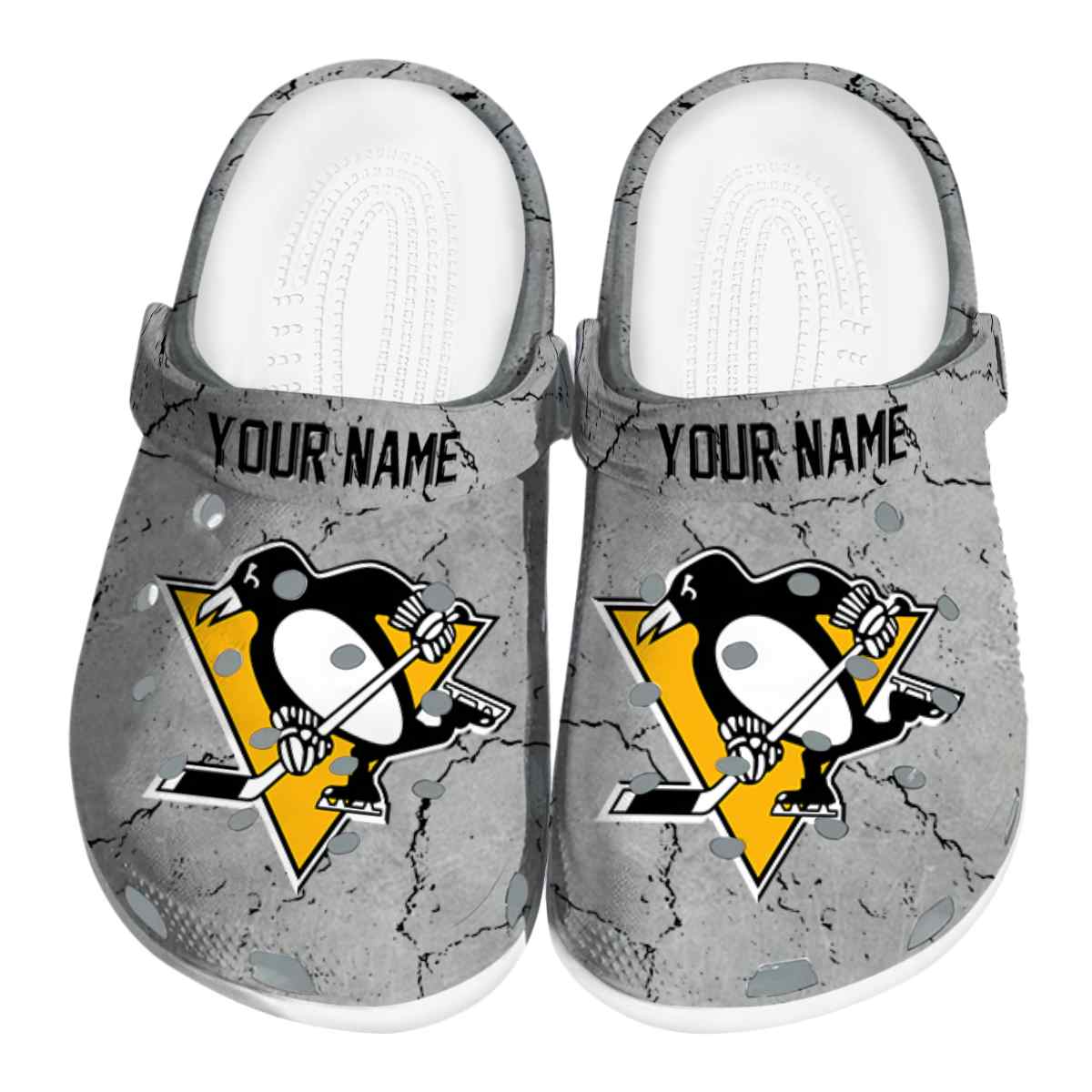 Pittsburgh Penguins NHL Sport Crocs Crocband Clogs Shoes Comfortable For Men Women and Kids