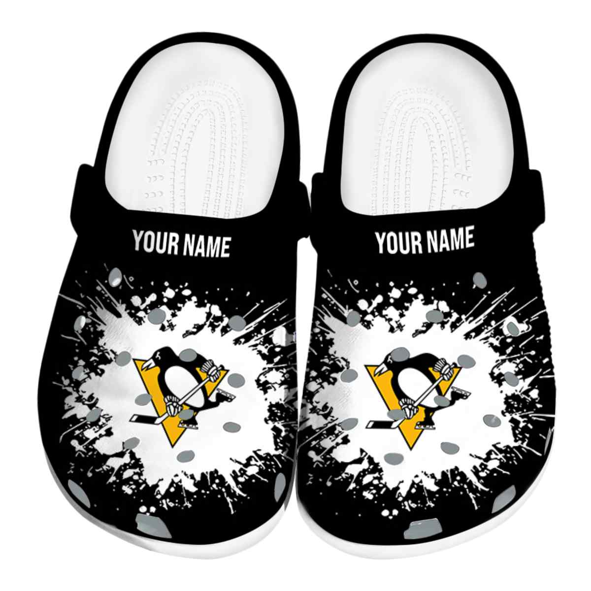 Pittsburgh Penguins NHL Sport Crocs Crocband Clogs Shoes Comfortable For Men Women and Kids