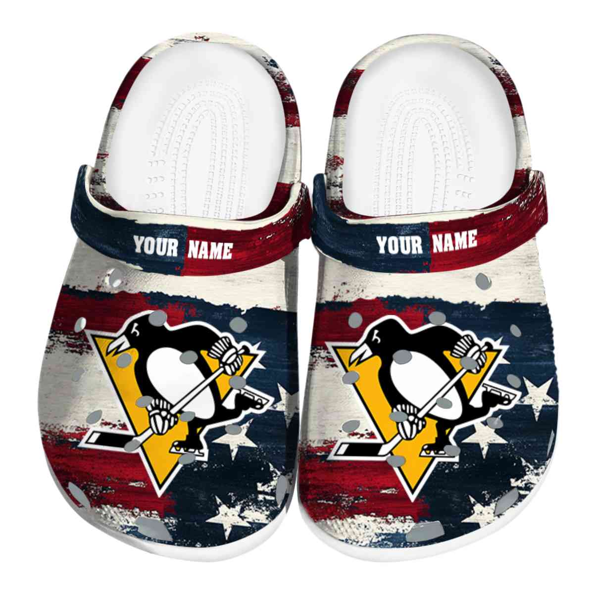 Pittsburgh Penguins NHL Sport Crocs Crocband Clogs Shoes Comfortable For Men Women and Kids