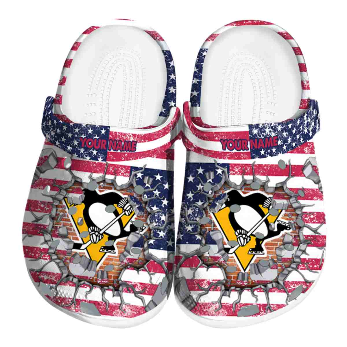 Pittsburgh Penguins NHL Sport Crocs Crocband Clogs Shoes Comfortable For Men Women and Kids