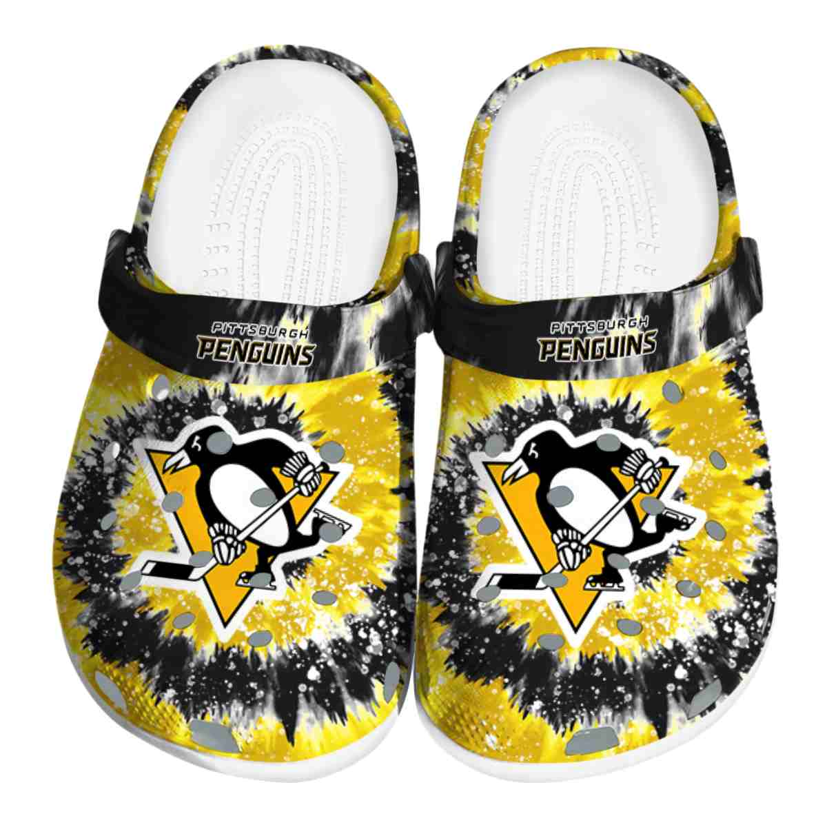 Pittsburgh Penguins NHL Sport Crocs Crocband Clogs Shoes Comfortable For Men Women and Kids