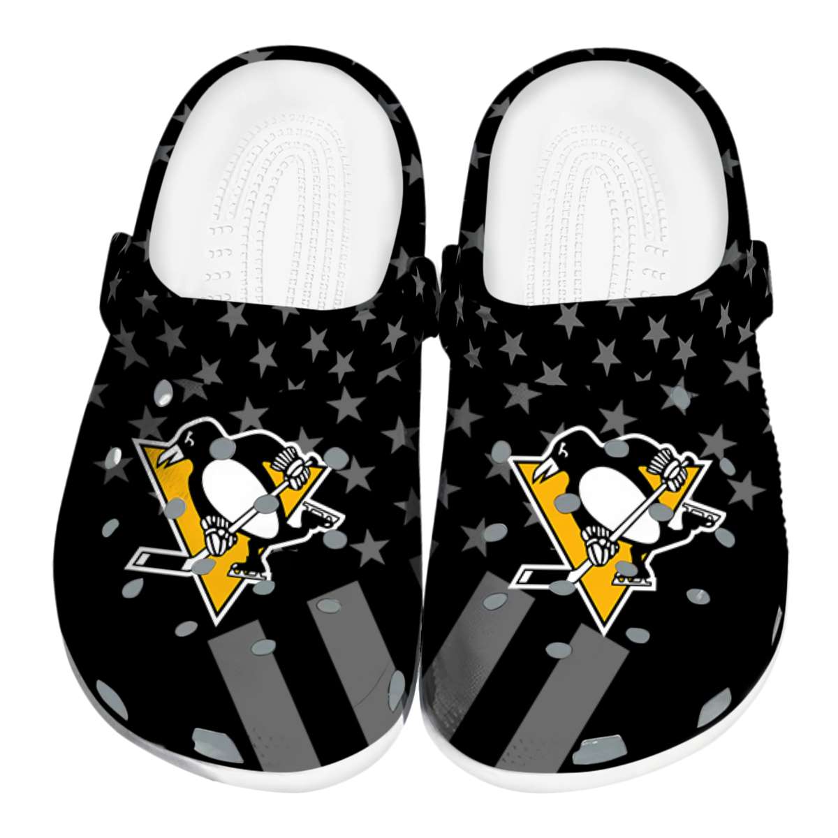 Pittsburgh Penguins NHL Sport Crocs Crocband Clogs Shoes Comfortable For Men Women and Kids