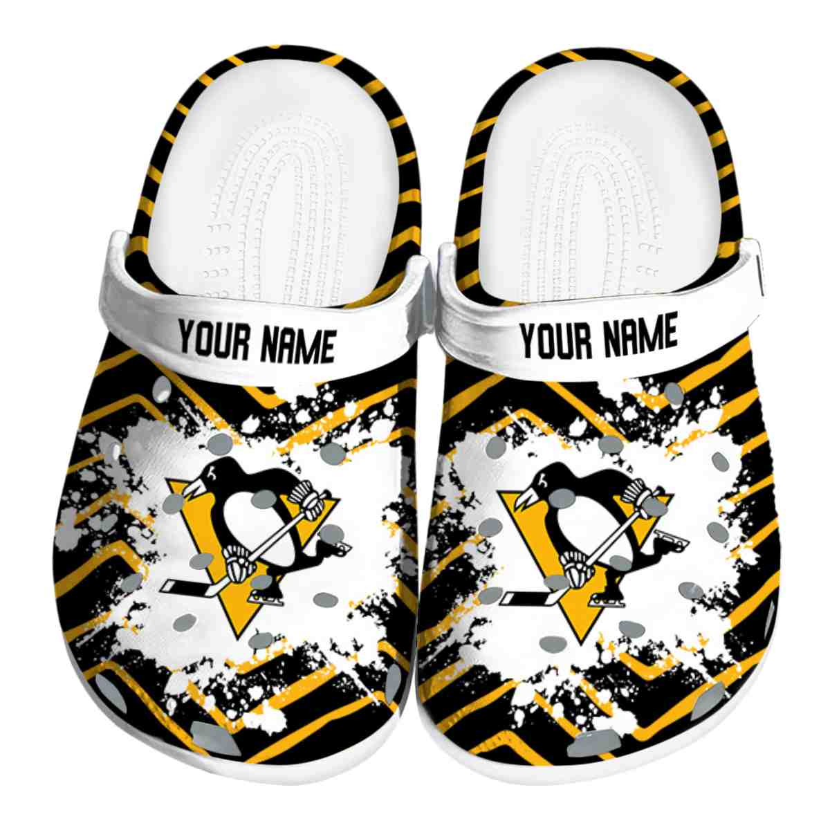 Pittsburgh Penguins NHL Sport Crocs Crocband Clogs Shoes Comfortable For Men Women and Kids