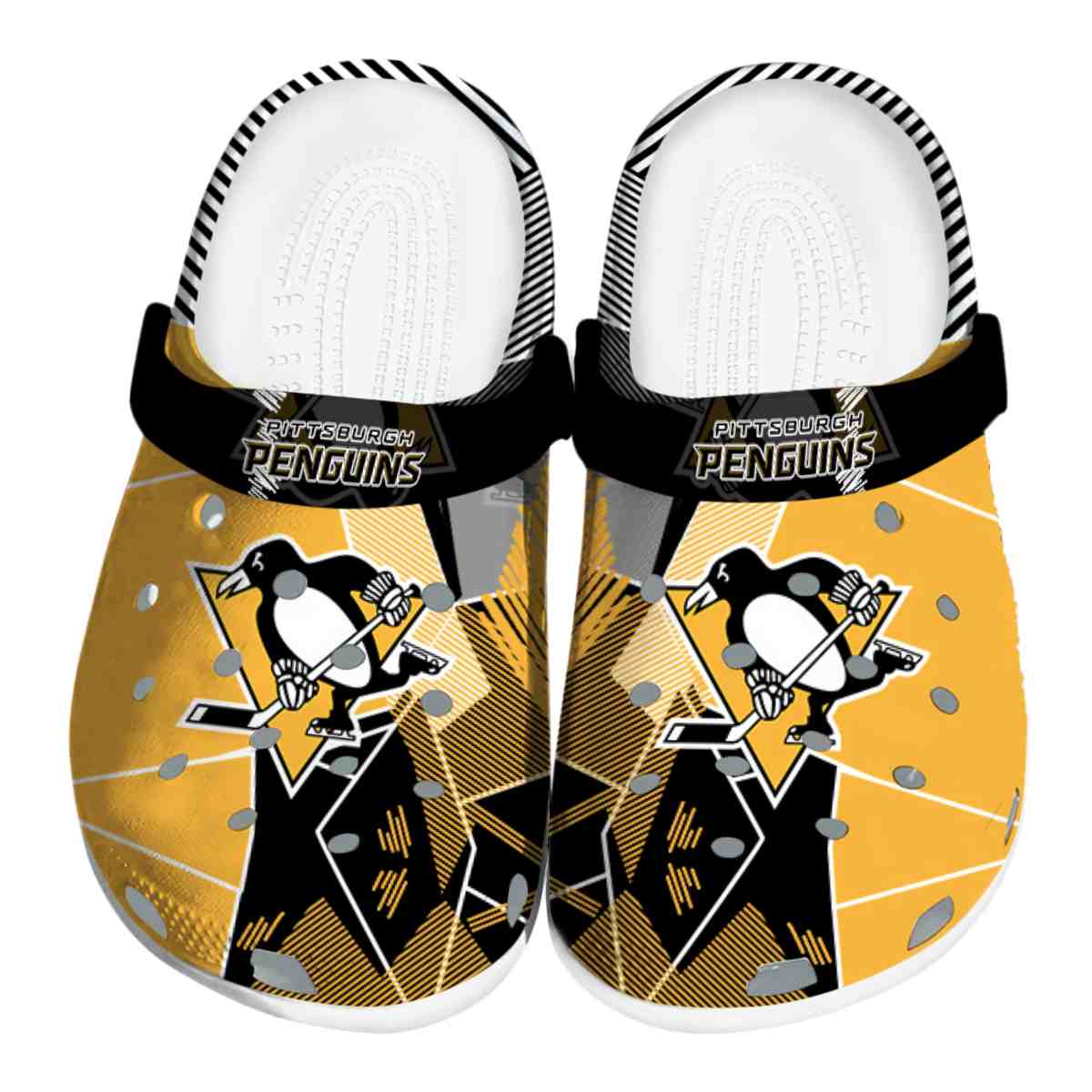 Pittsburgh Penguins NHL Sport Crocs Crocband Clogs Shoes Comfortable For Men Women and Kids