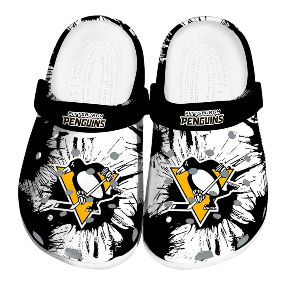 Pittsburgh Penguins NHL Sport Crocs Crocband Clogs Shoes Comfortable For Men Women and Kids
