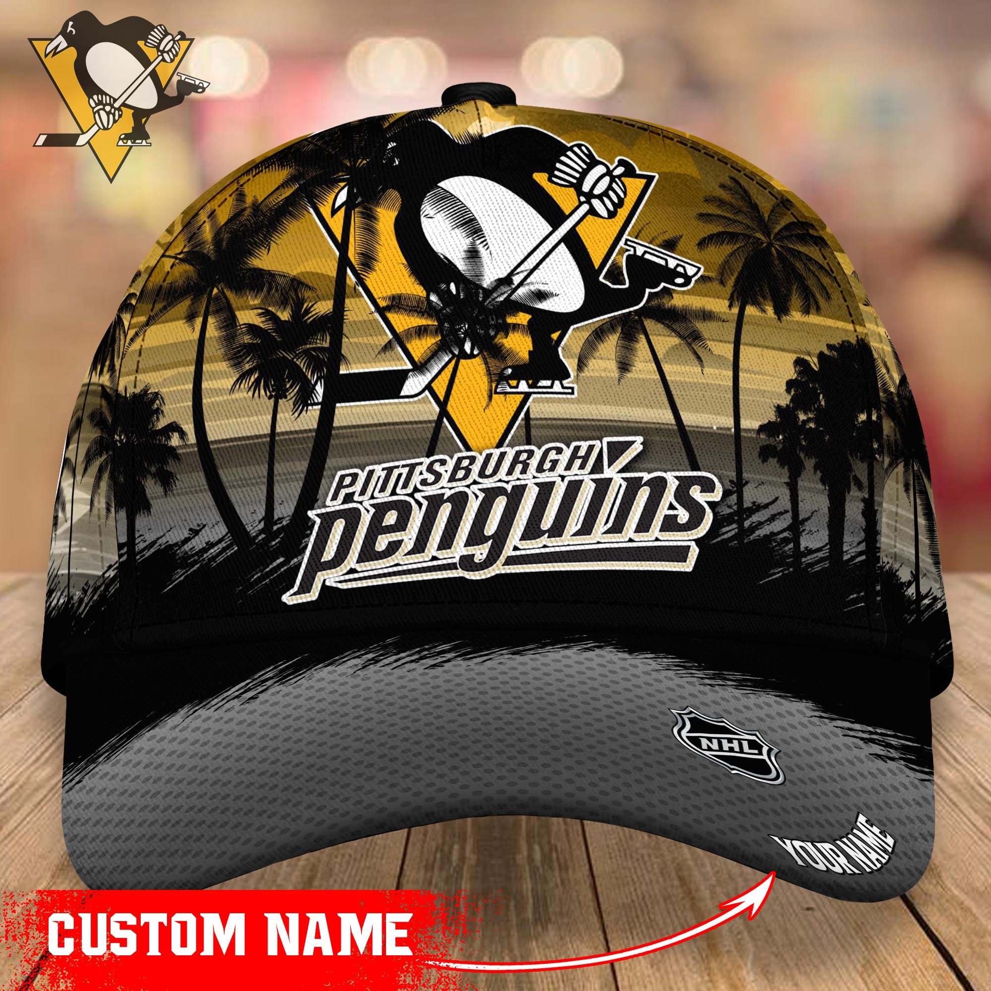 Pittsburgh Penguins Personalized Classic Caps, Baseball Caps Trucker Hats Custom Hats Gifts For Men & Women