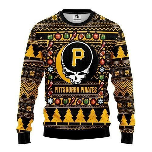 Pittsburgh Pirates Grateful Dead For Unisex Ugly Christmas Sweater Adult 3D Funny Matching for family