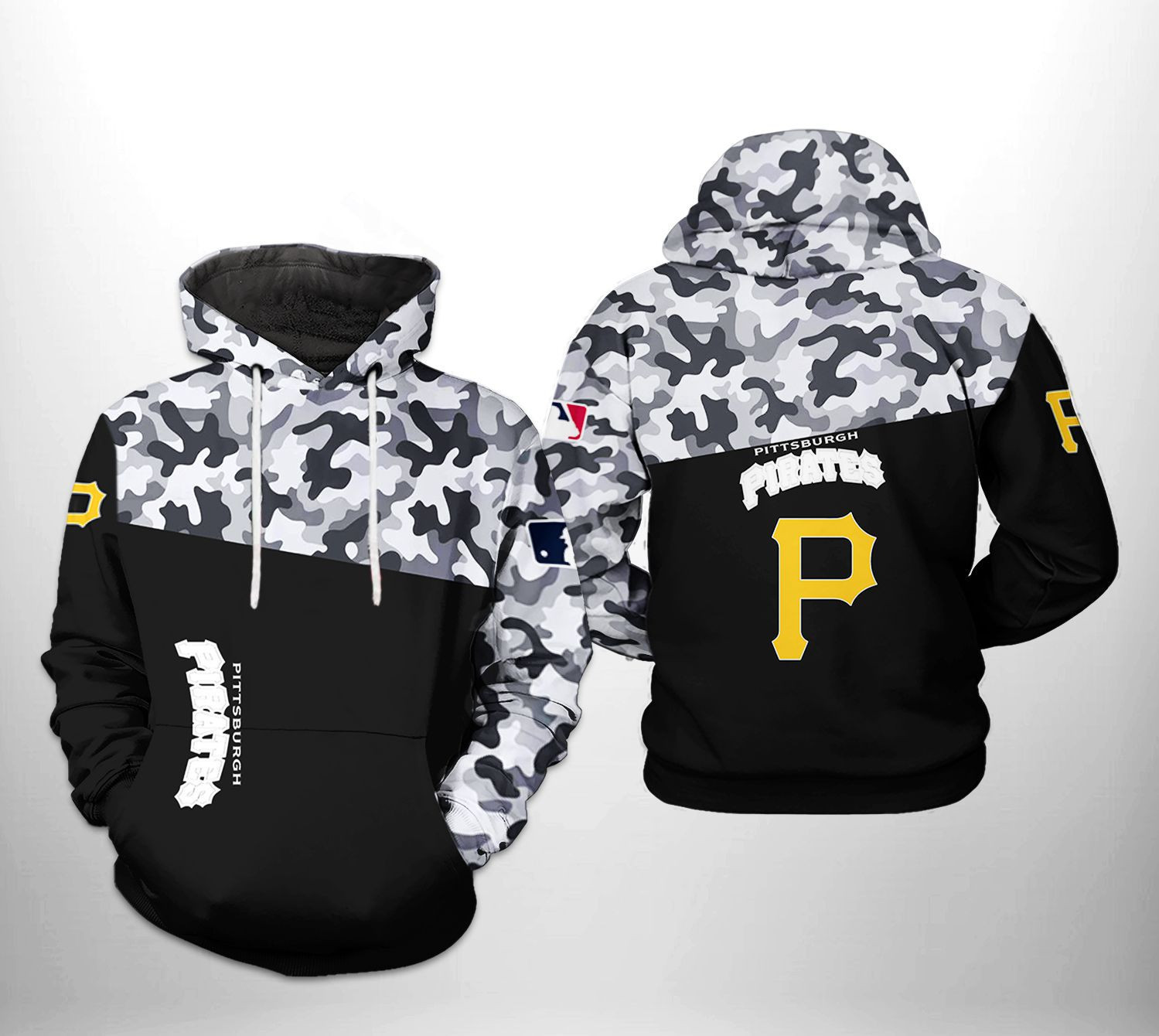 Pittsburgh Pirates MLB Camo Veteran 3D All Over Print Hoodie, Zip Hoodie