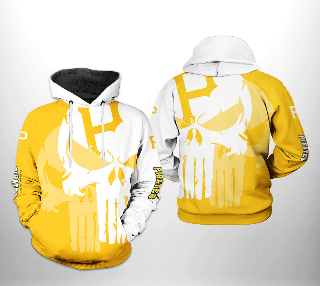 Pittsburgh Pirates MLB Team Skull 3D All Over Print Hoodie, Zip Hoodie