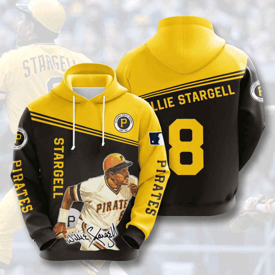 PITTSBURGH PIRATES Willie Stargell 3D All Over Print Hoodie, Zip Hoodie