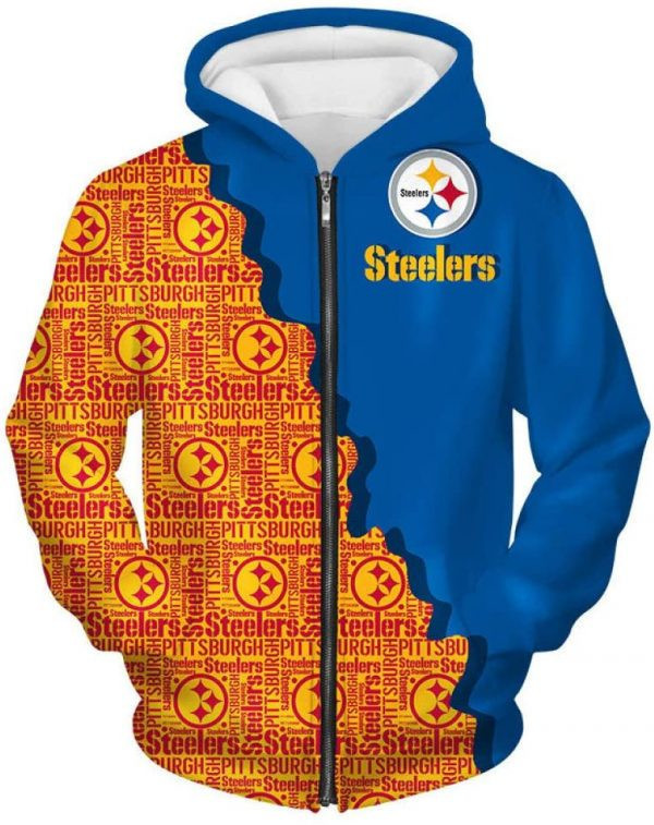 Pittsburgh Steelers 3D All Over Print Hoodie, Zip Hoodie