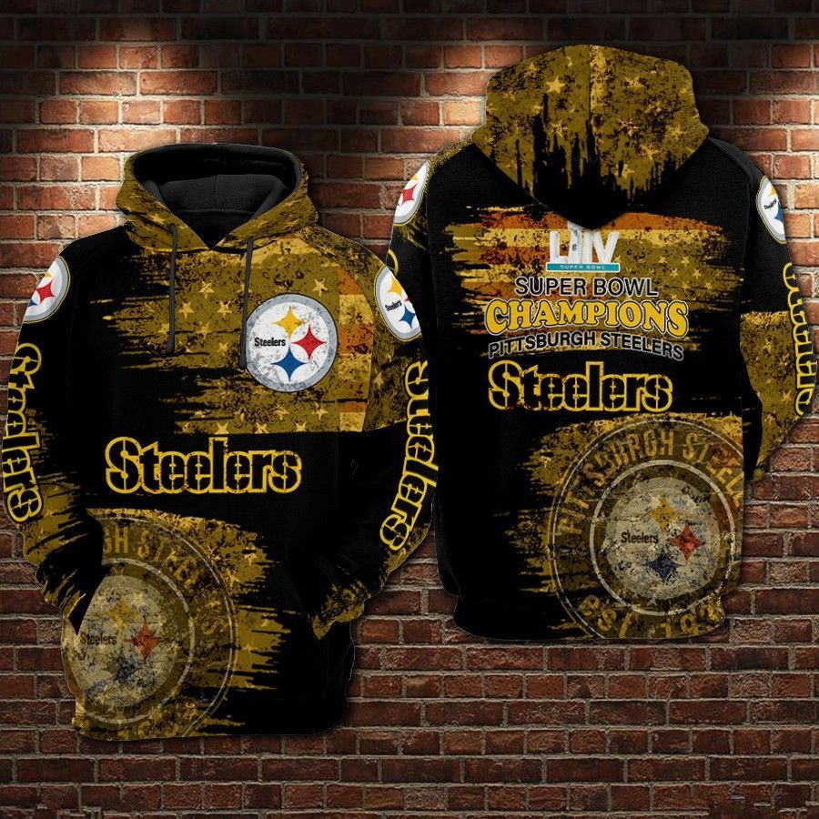 Pittsburgh Steelers 3D All Over Print Hoodie, Zip Hoodie
