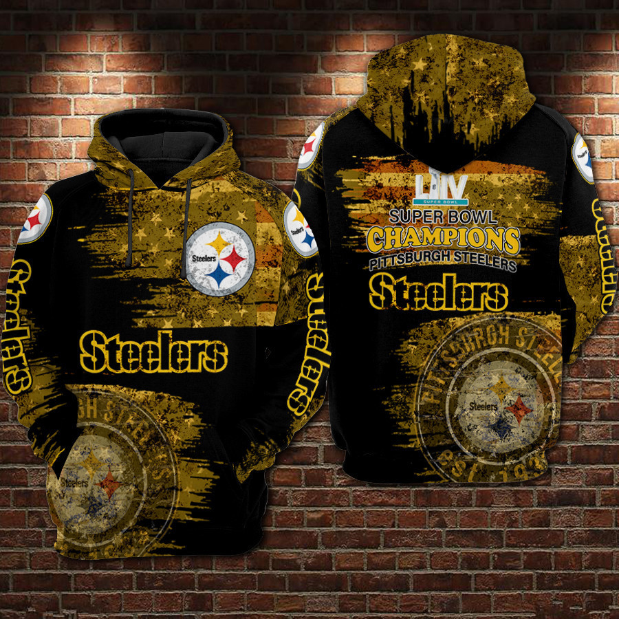 Pittsburgh Steelers 3D All Over Print Hoodie, Zip Hoodie