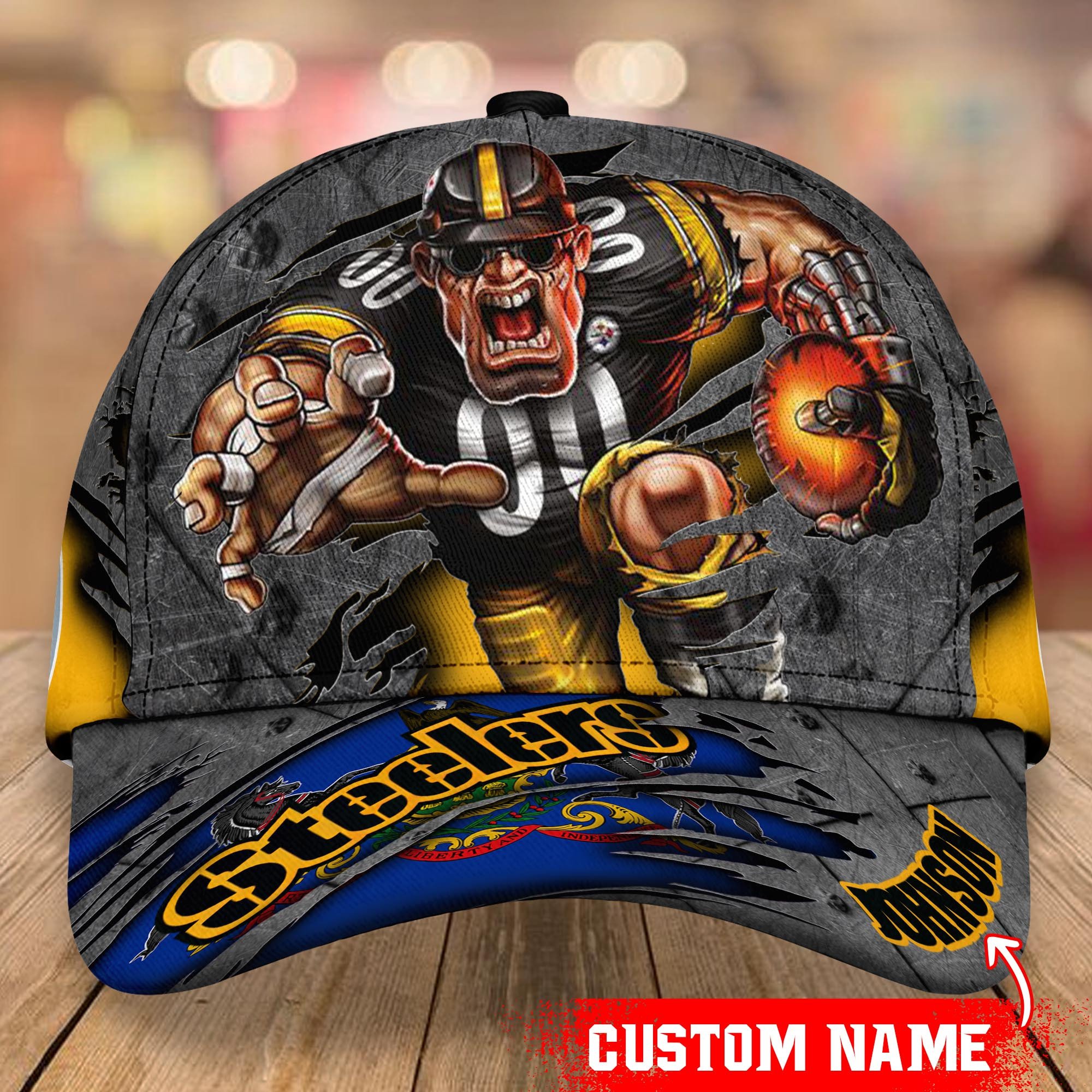 Pittsburgh Steelers Custom Name Classic Caps Trucker Hats Custom Hats Gifts For Men & Women