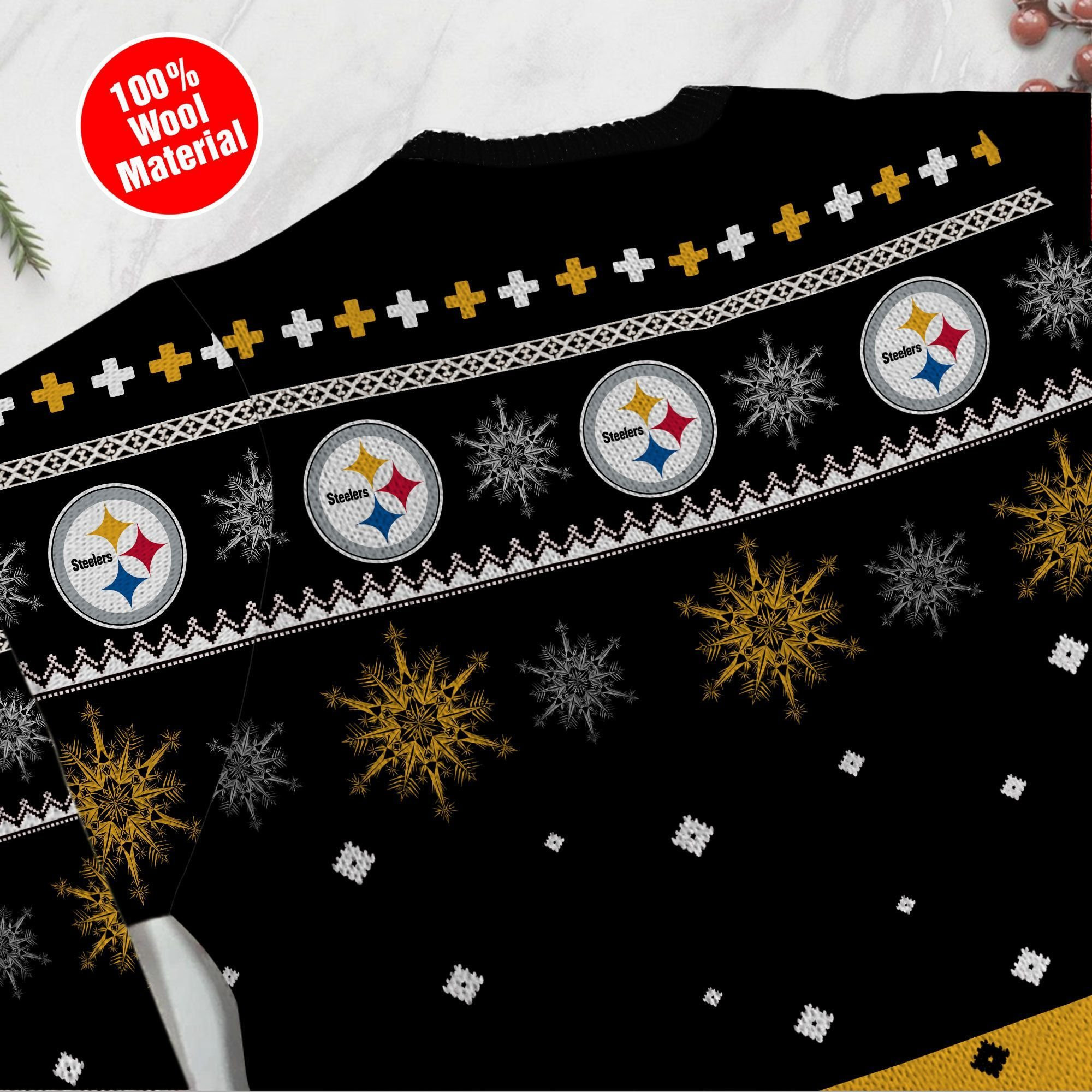 Pittsburgh Steelers Funny Charlie Brown Peanuts Snoopy Ugly Christmas Sweater Adult 3D Funny Matching for family - Image 5