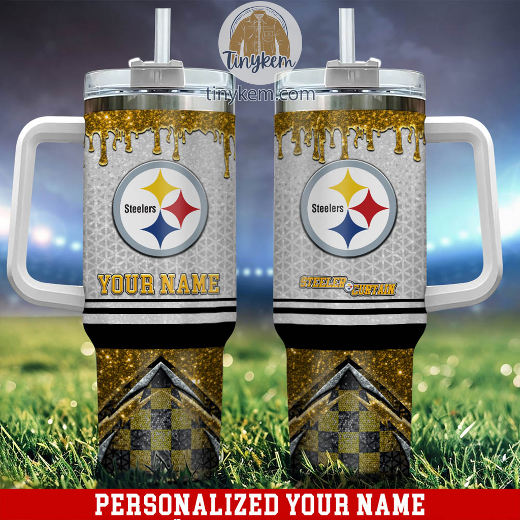 Pittsburgh Steelers Glitter NFL Custom Stanley Cup 40 oz 30 oz Tumbler With HandleTVC2301222